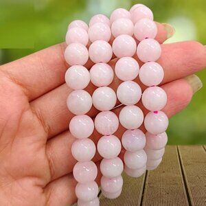 Rose Quartz Gemstone Bracelet (10 mm Beads 1 Bracelet)